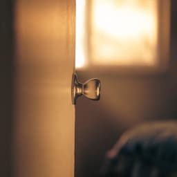 Tighten loose bedroom door handle photo 1